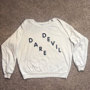 Wildfox Cream Sweatshirt with Black Text